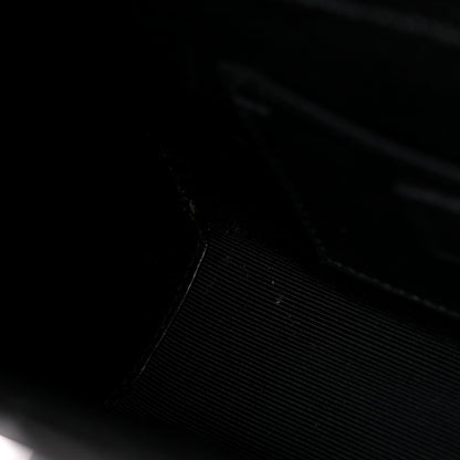 Saint Laurent Grain De Poudre Textured Mixed Matelasse Triquilt Small Monogram Satchel Black 10 of 10