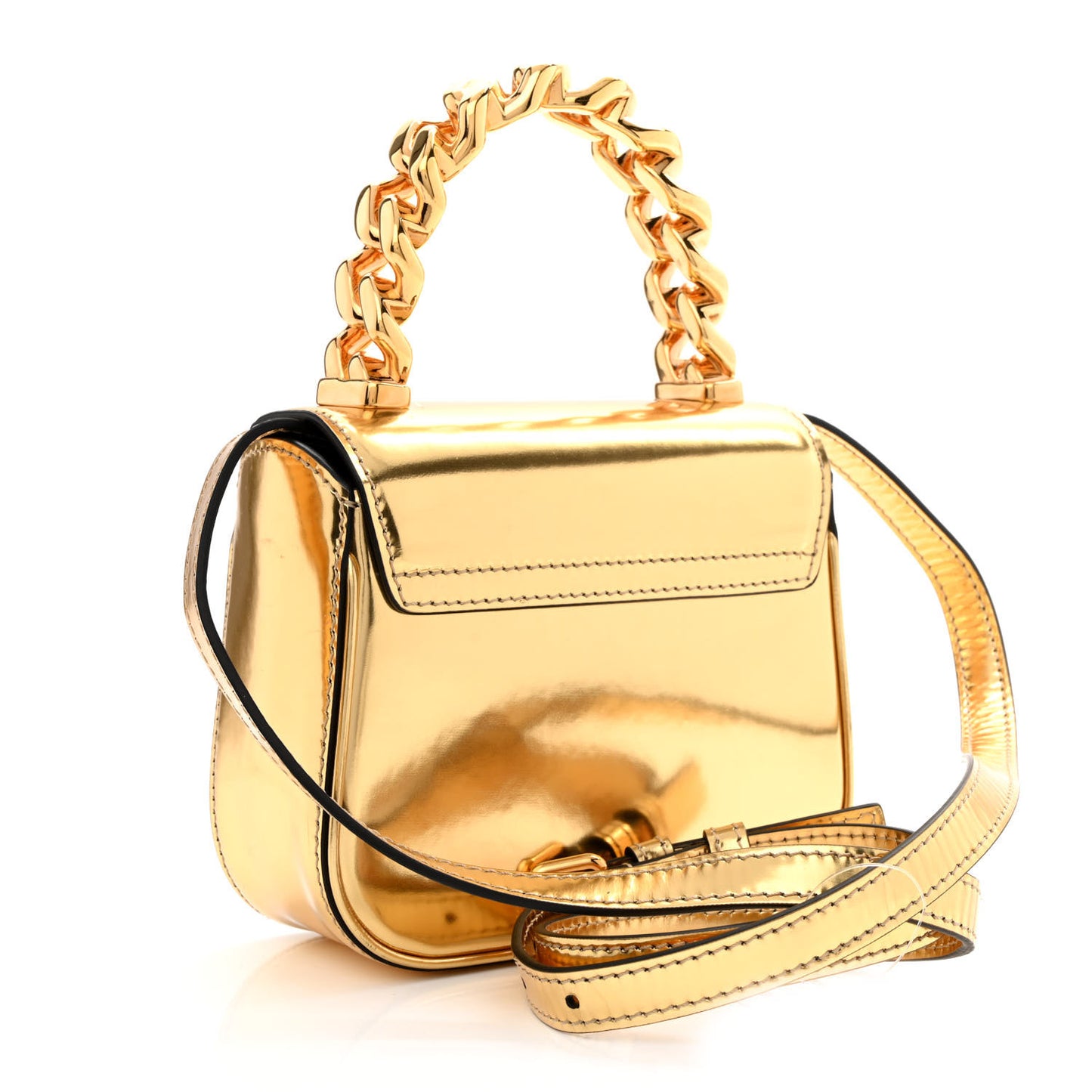 Metallic Mini La Medusa Bag Gold