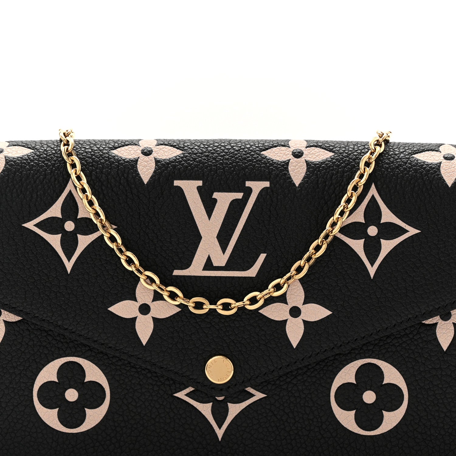 Louis Vuitton Empreinte Monogram Giant Felicie Pochette Black Beige 9 of 11