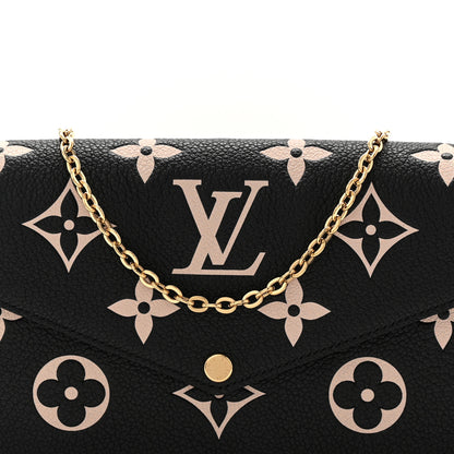 Louis Vuitton Empreinte Monogram Giant Felicie Pochette Black Beige 9 of 11