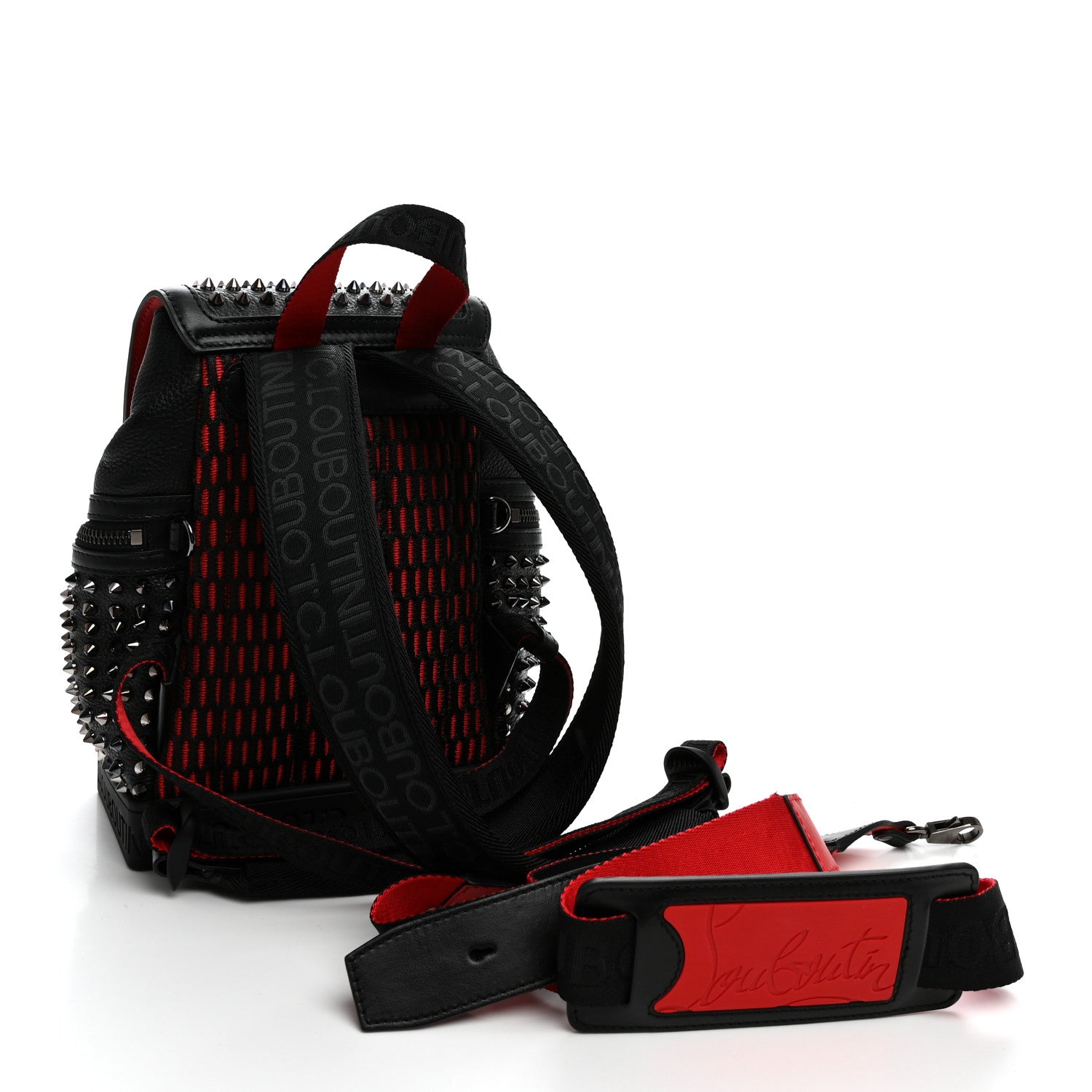 Christian Louboutin Calfskin Spiked Small Explorafunk Backpack Black 1940577 – FASHIONPHILE