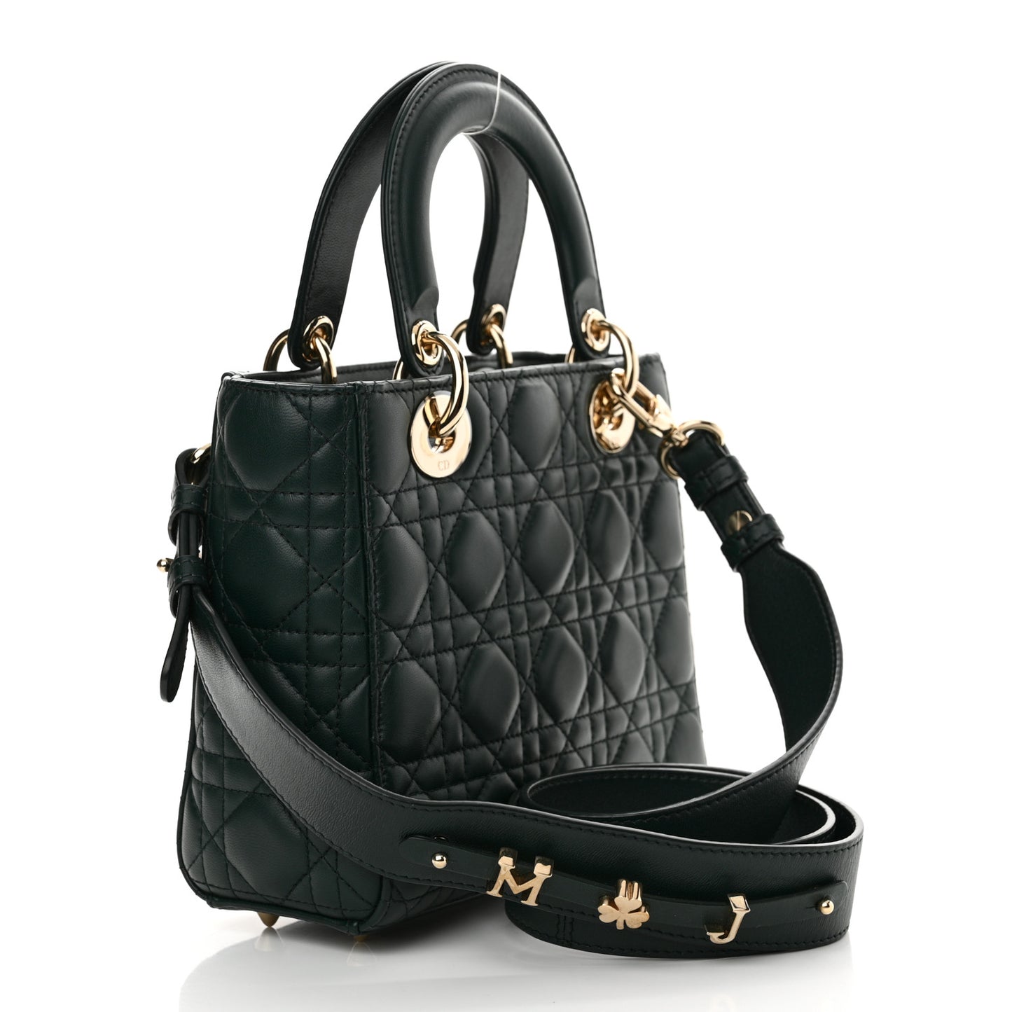 Lambskin Cannage Small My ABCDior Lady Dior Dark Green