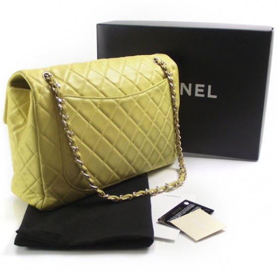 Lambskin XL JUMBO MAXI Flap Lemon