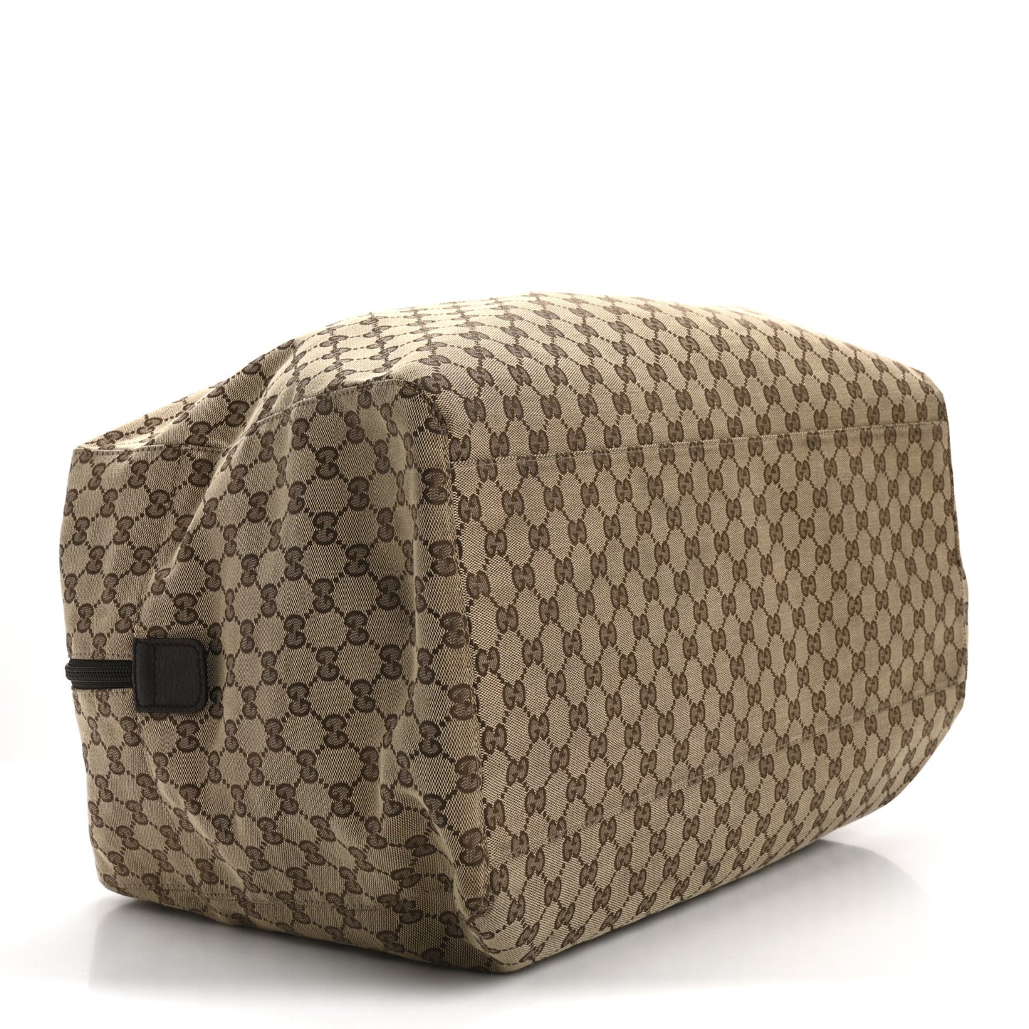 GG Monogram Web Large Collapsible Carry On Duffle Beige Brown