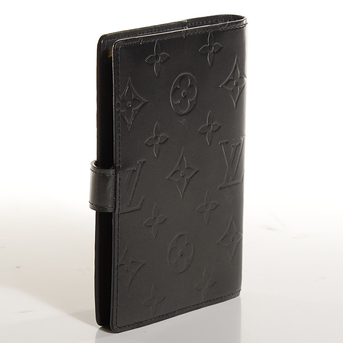 Mat Monogram Small Ring Agenda Cover Black