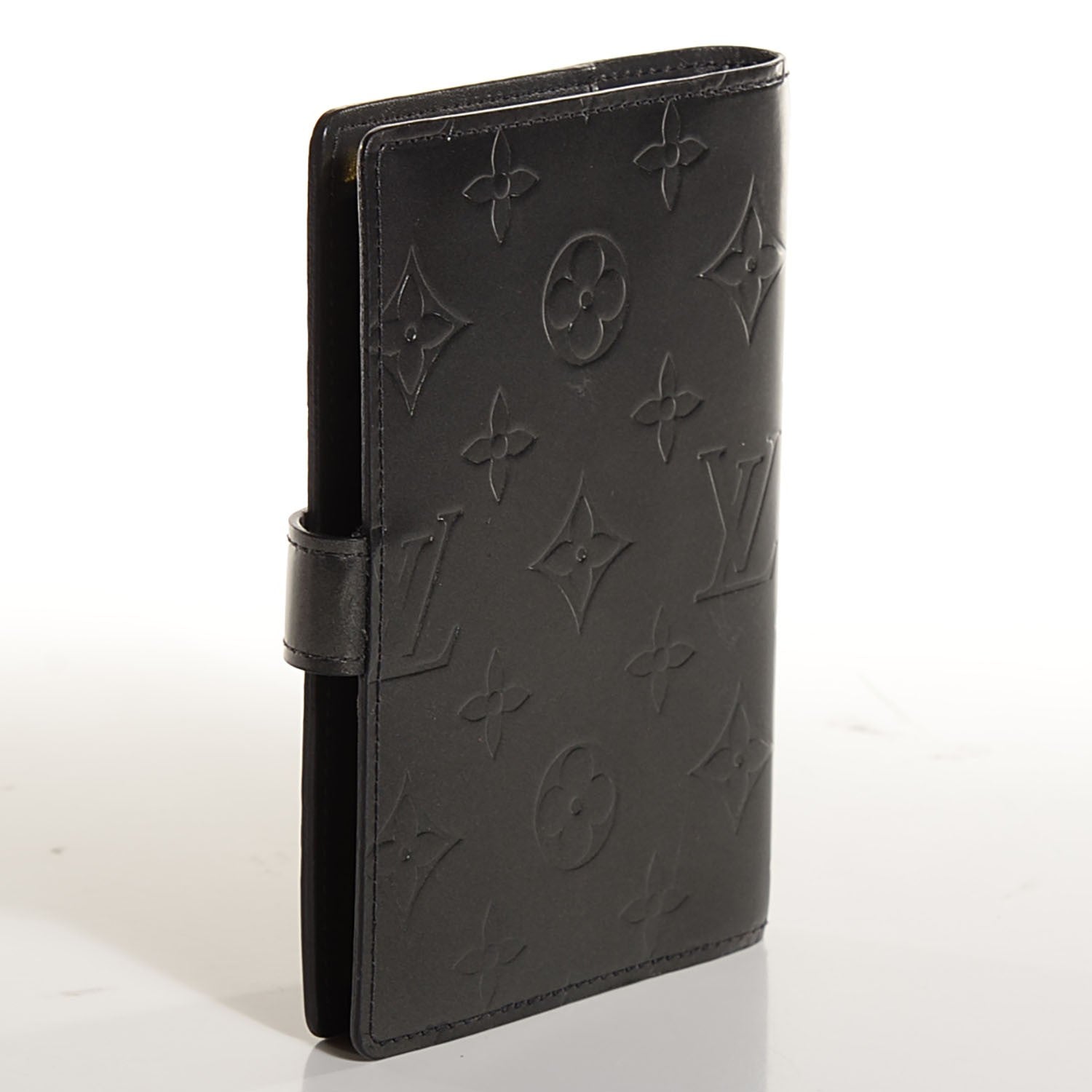 Louis Vuitton Mat Monogram Small Ring Agenda Cover Black 3 of 7