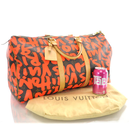 Louis Vuitton Monogram Graffiti Keepall 50 Orange 3 of 11