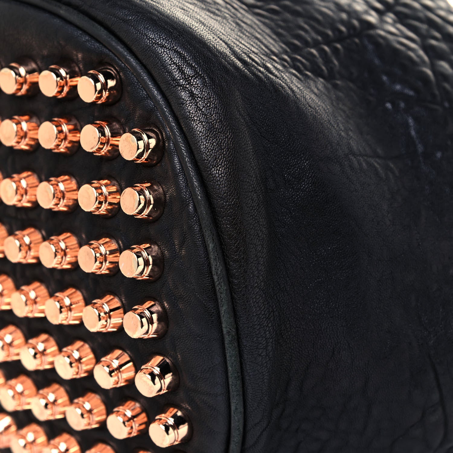 Alexander Wang Pebbled Lambskin Diego Bucket Black Rose Gold Hardware 10 of 13