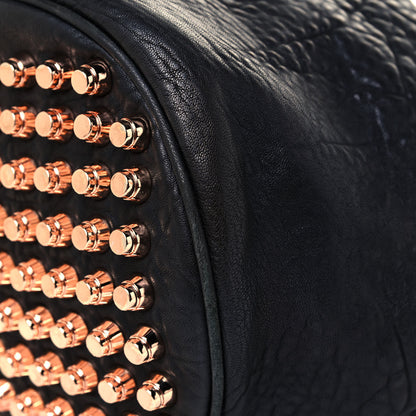Alexander Wang Pebbled Lambskin Diego Bucket Black Rose Gold Hardware 10 of 13