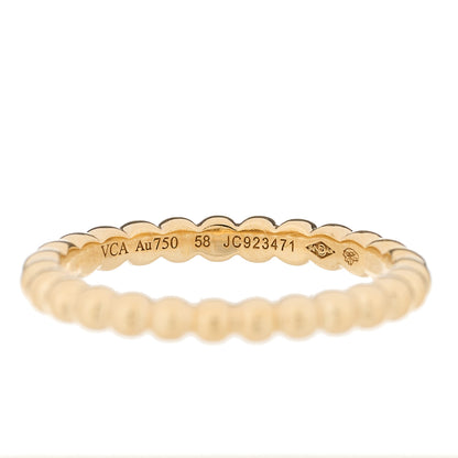 Van Cleef & Arpels 18K Yellow Gold Medium Perlee Ring 58 8.25 4 of 5