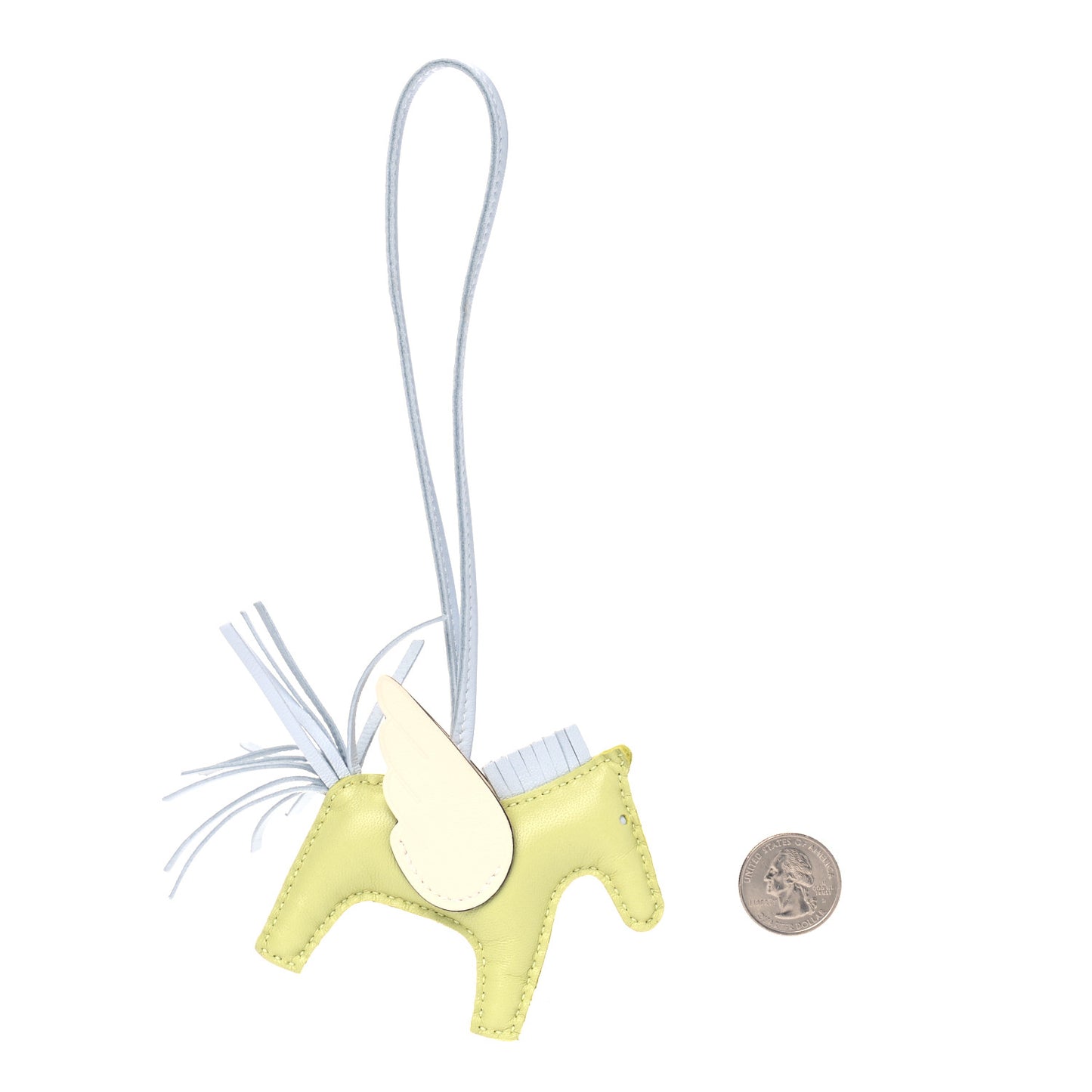 Milo Lambskin Grigri Rodeo Pegase Horse Bag Charm PM Jaune Bourgeon Bleu Brume Nata