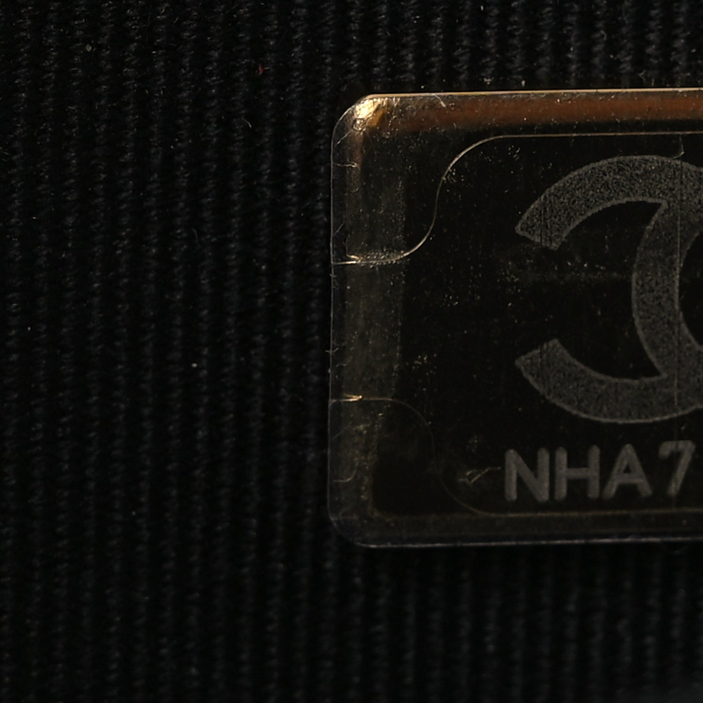 Tweed Quilted CC Pearl Crush Wallet On Chain WOC Black