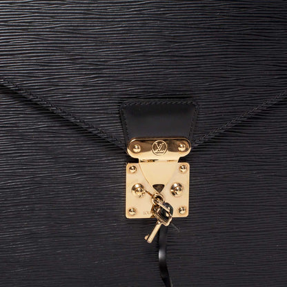 Louis Vuitton Epi Serviette Ambassadeur Briefcase Black 9 of 10