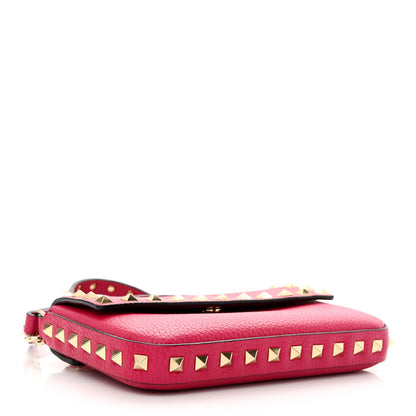 Valentino Garavani Grainy Calfskin Rockstud Crossbody Pouch Blossom 4 of 10