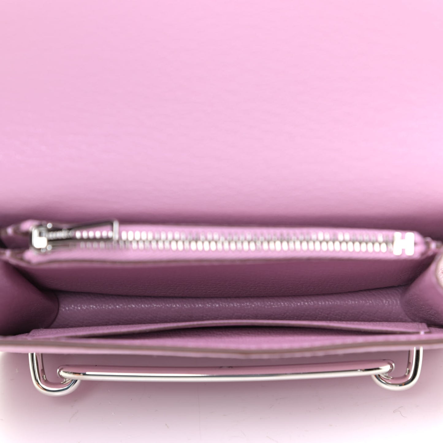 Chevre Mysore Roulis Slim Wallet Mauve Sylvestre