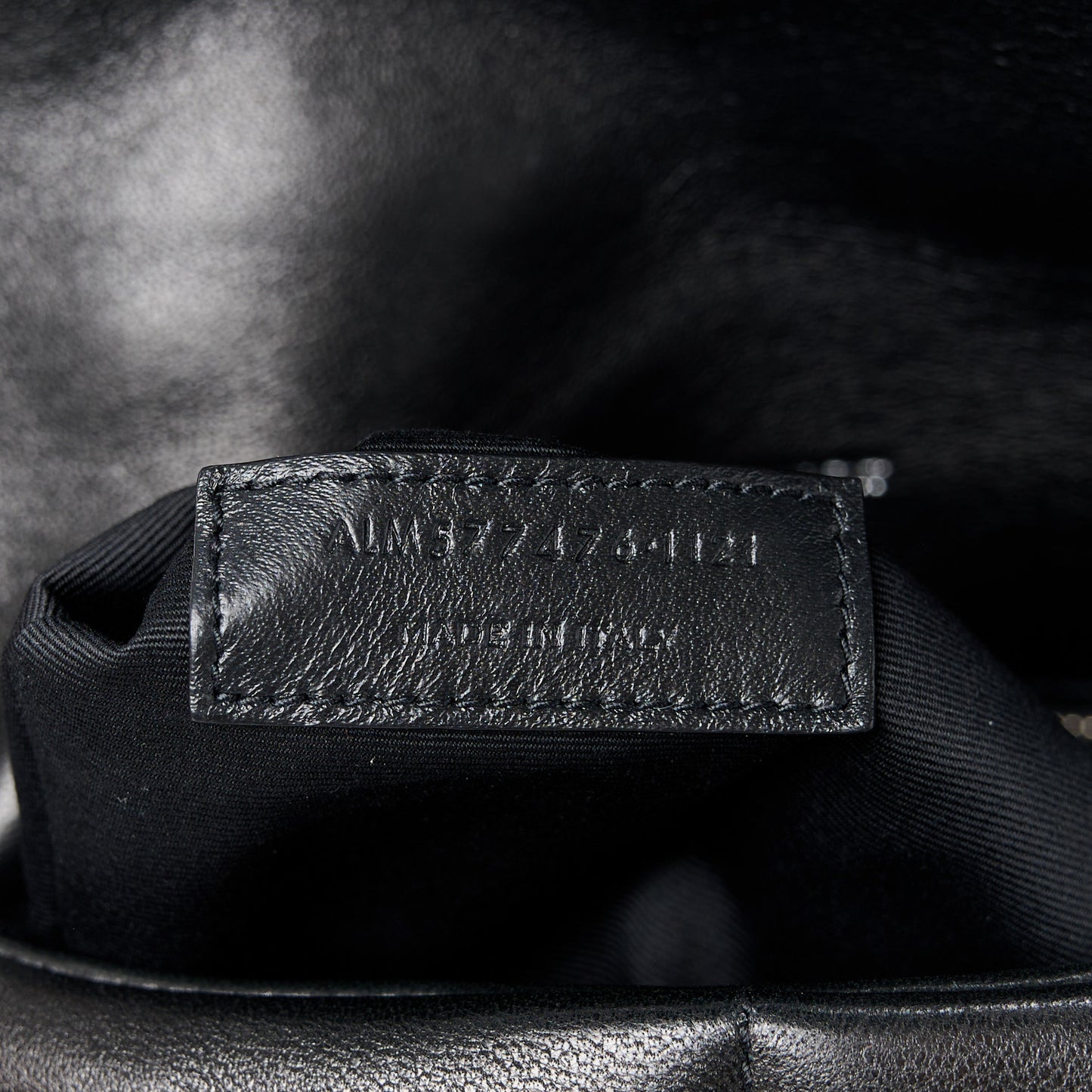 Lambskin Quilted Small Loulou Puffer Monogram Chain Satchel Black