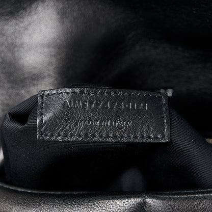 Saint Laurent Lambskin Quilted Small Loulou Puffer Monogram Chain Satchel Black 8 of 11