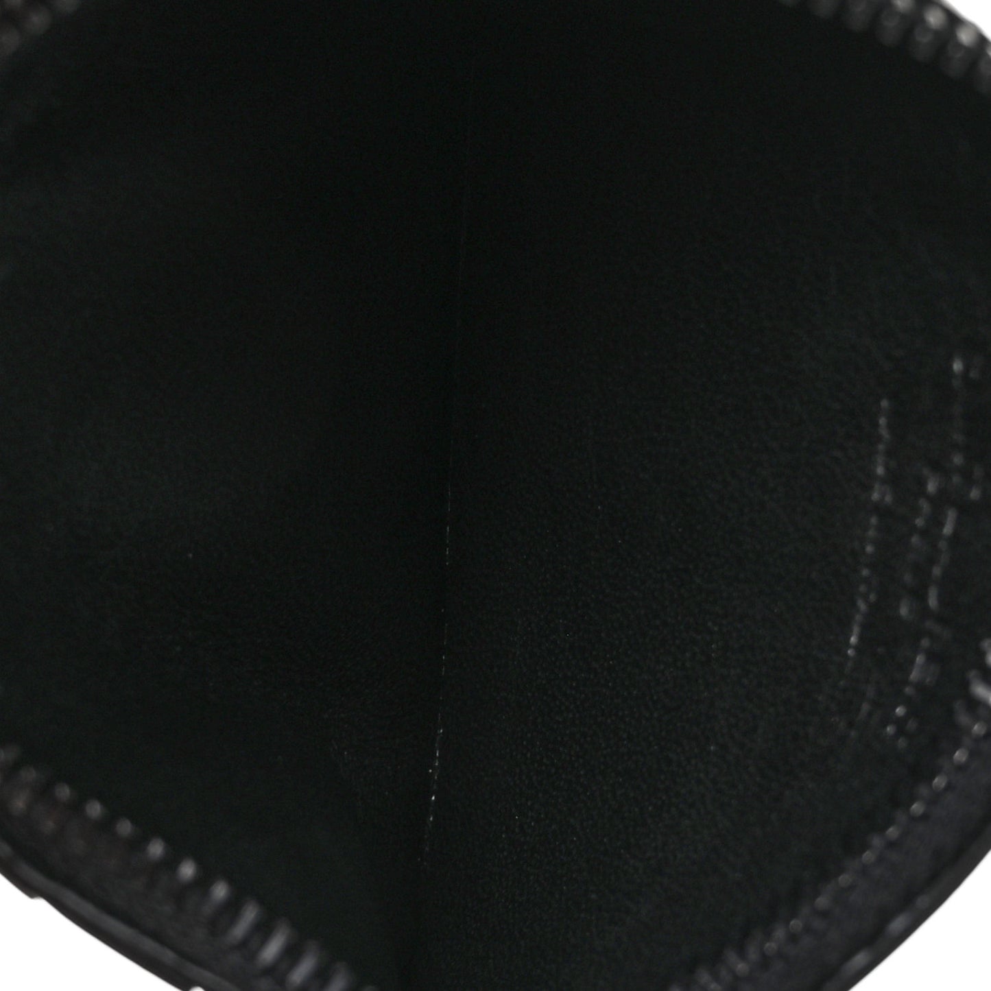 Calfskin 5 Fragments Zip Pouch Card Holder Black Blue