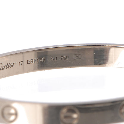 Cartier 18K White Gold LOVE Bracelet 17 4 of 5