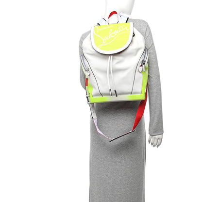 Christian Louboutin Calfskin Explorafunk Backpack Bianco Fluo Yellow 2 of 10