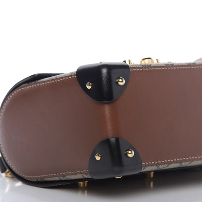 Gucci GG Supreme Monogram Small Padlock Bamboo Shoulder Bag Beige Black Cuir 6 of 9