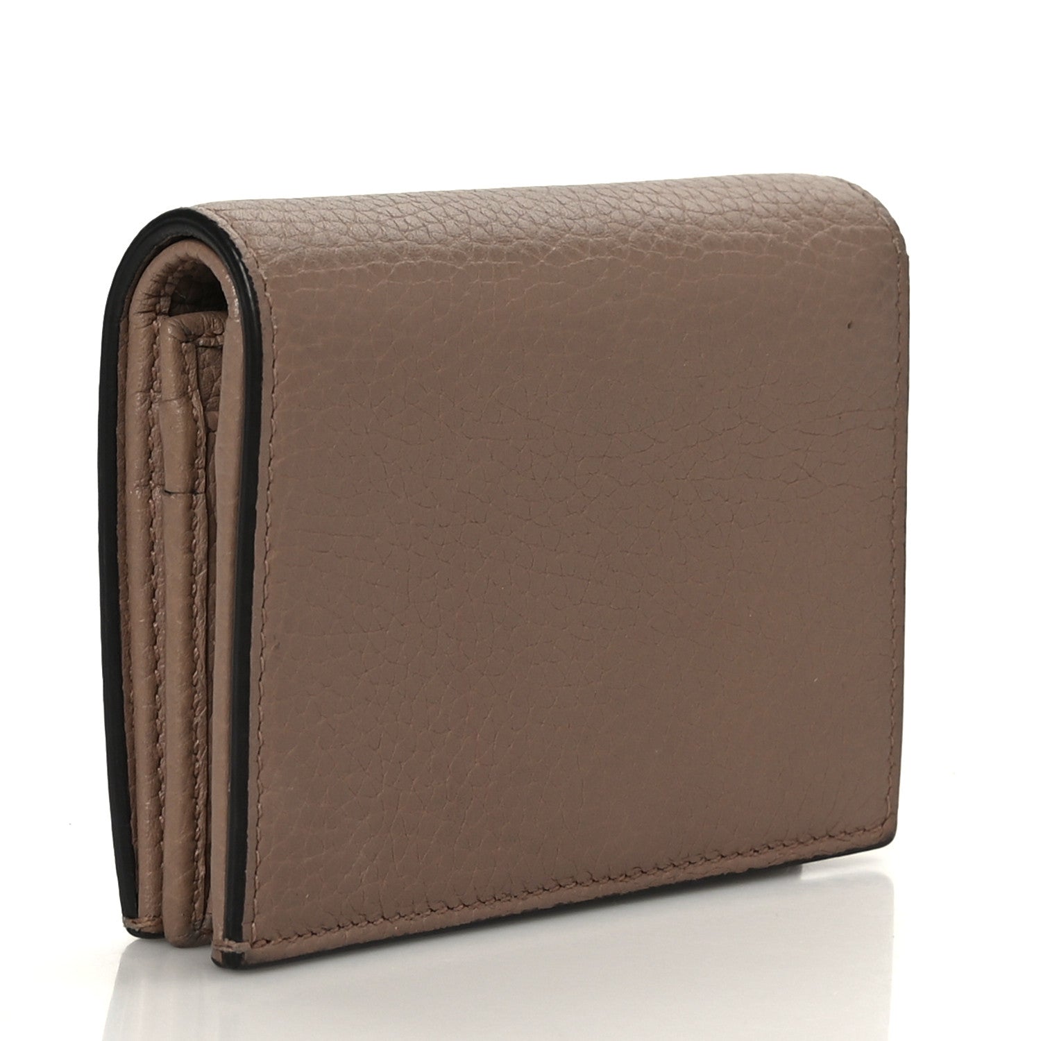 Gucci Pebbled Calfskin Animalier Card Case Beige 3 of 6