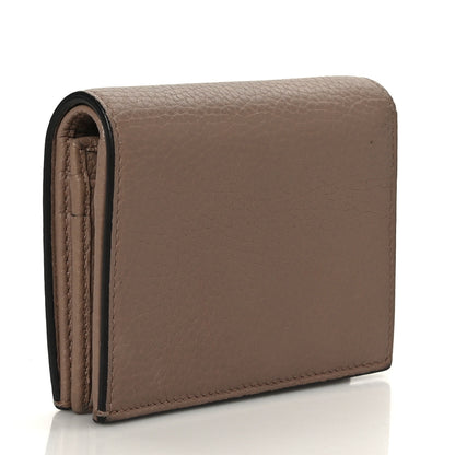 Gucci Pebbled Calfskin Animalier Card Case Beige 3 of 6