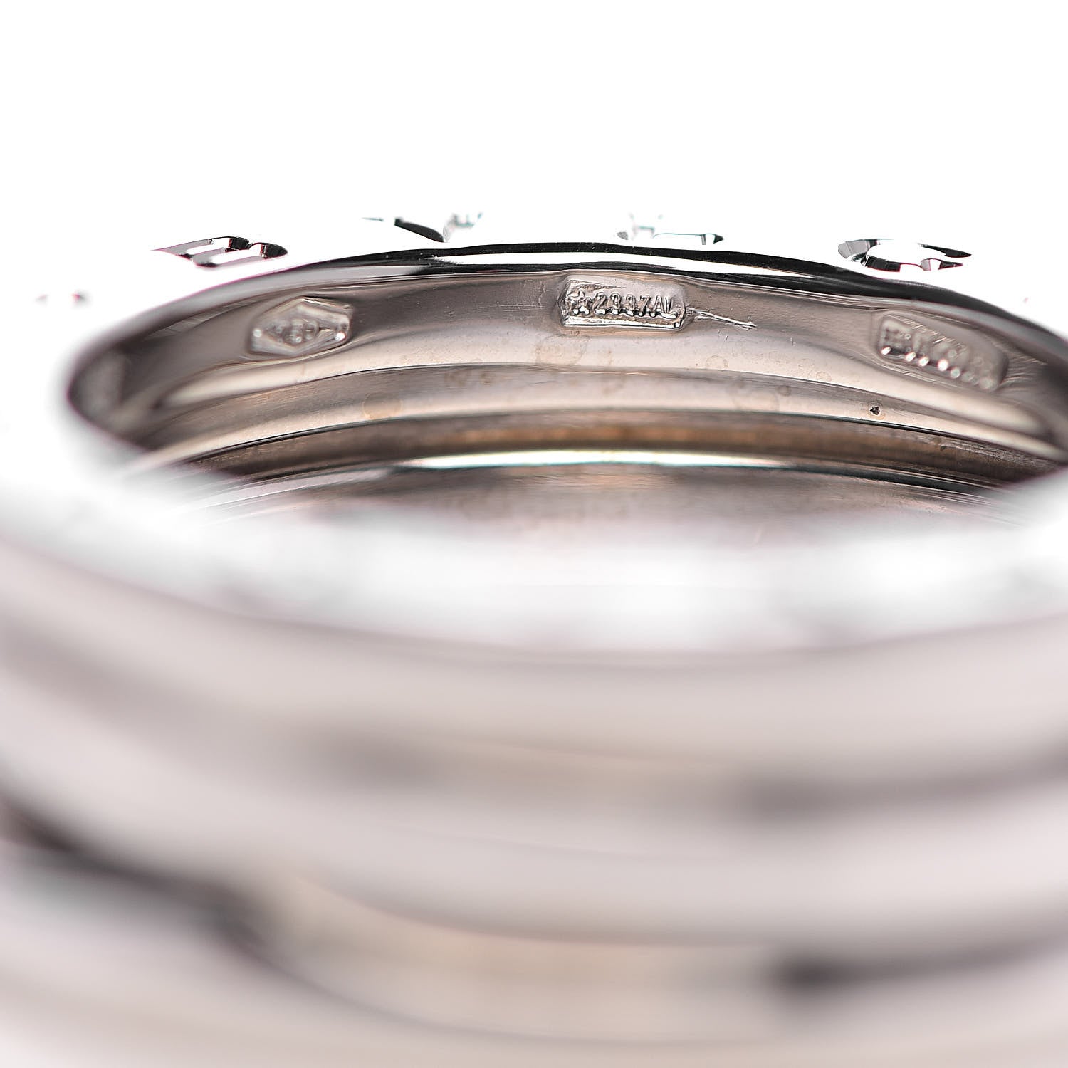 Bulgari 18K White Gold B.Zero1 Three-Band Ring 50 5.25 6 of 6