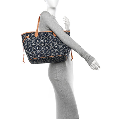Louis Vuitton Jacquard Since 1854 Neverfull MM Blue 2 of 10