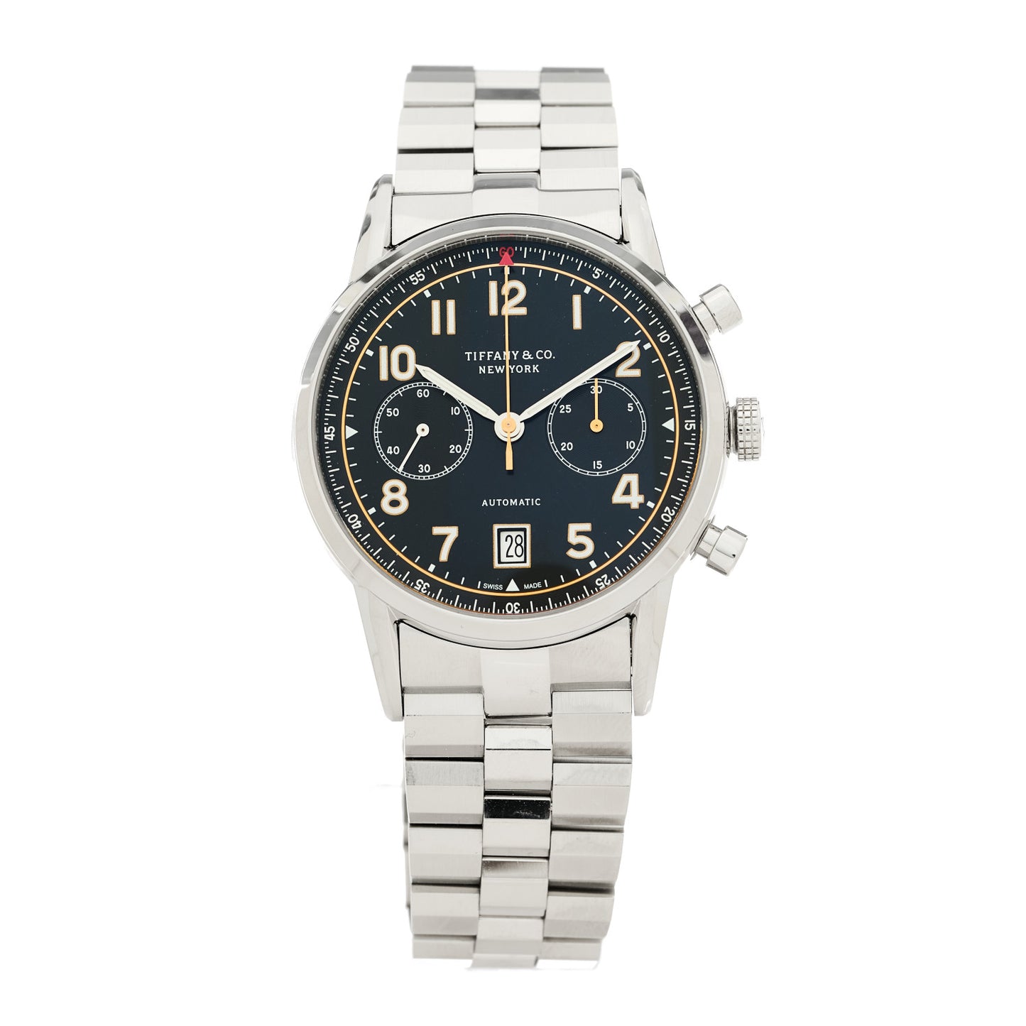 Stainless Steel 42mm CT60 Chronograph Automatic Watch Black