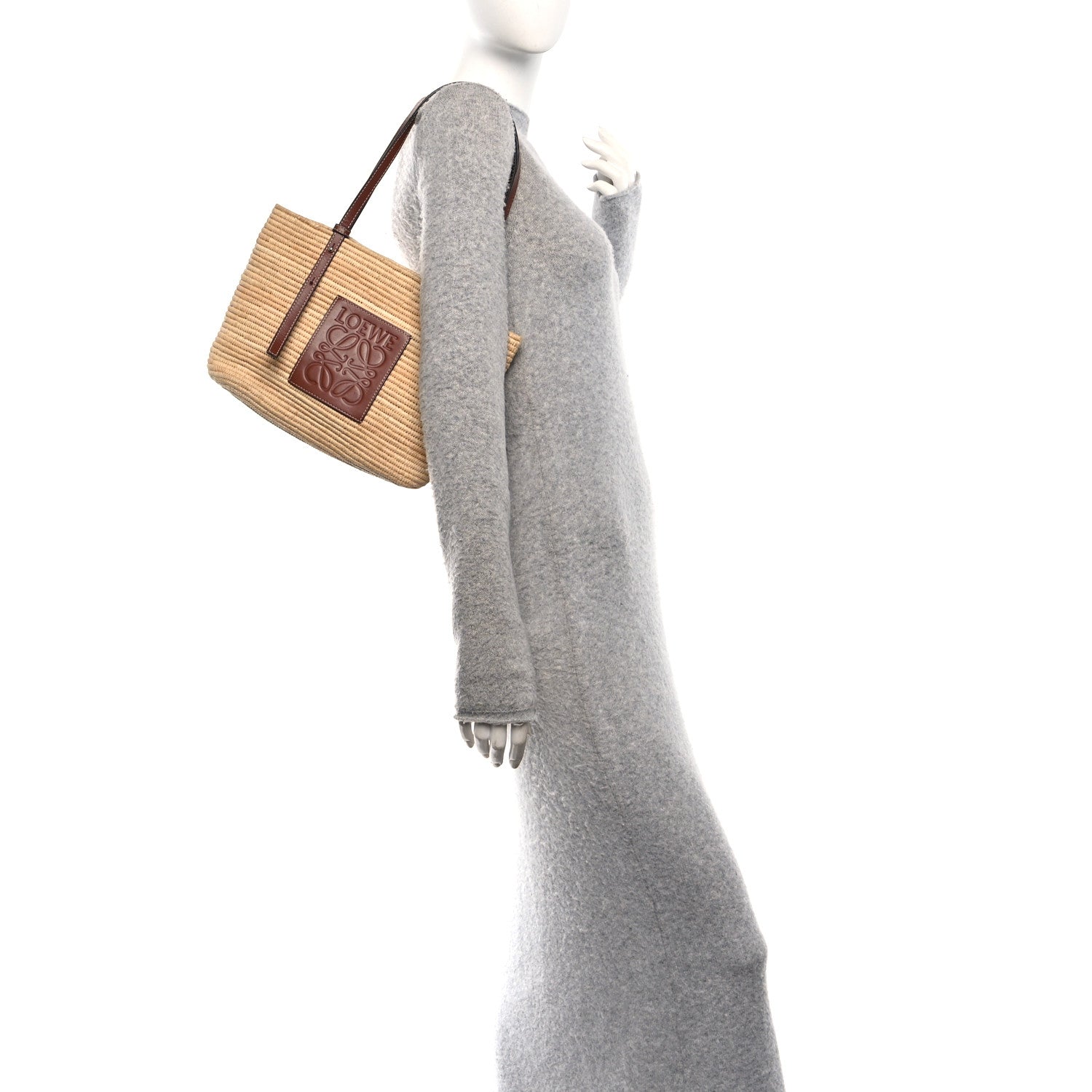 Loewe Raffia Small Square Basket Tote Bag Natural Tan 2 of 12