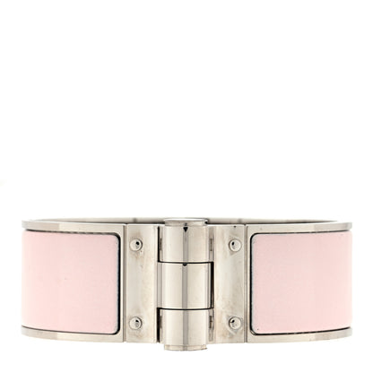 Hermes Enamel Charniere Uni Wide Hinged Bracelet S Rose Candeur 1 of 4