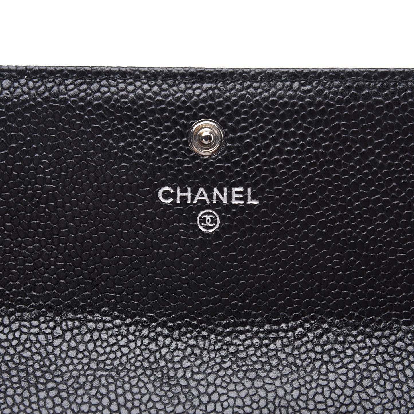 Caviar Quilted Large Gusset Flap Wallet Black