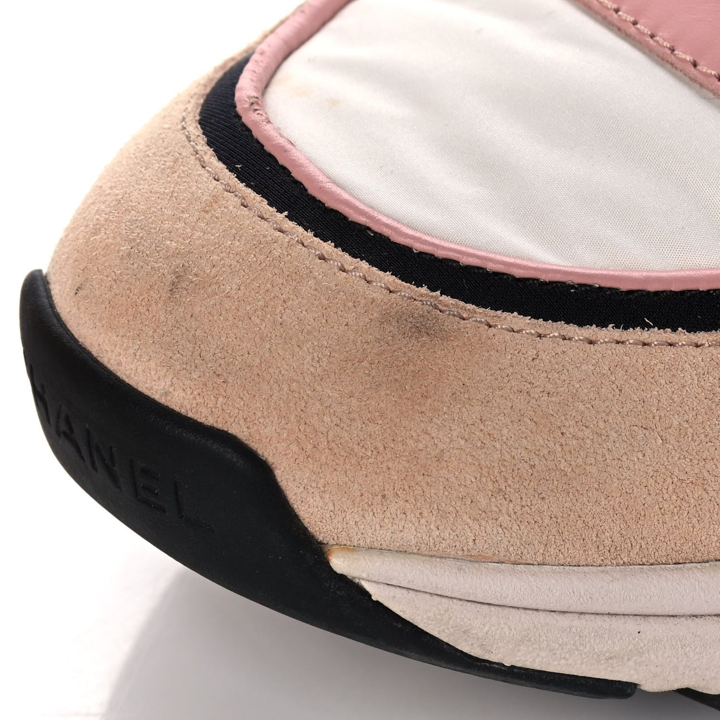 Nylon Lambskin Suede Calfskin CC Sneakers 39 Pink