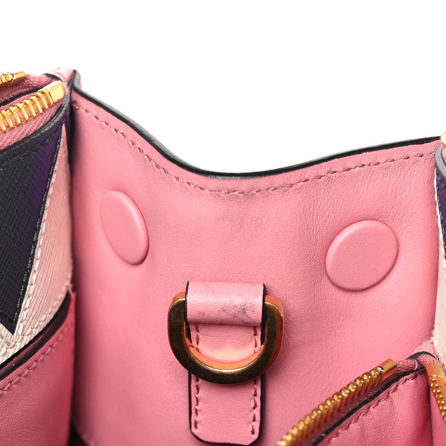 Saffiano City Calfskin Greche Paradigme Bag Pink