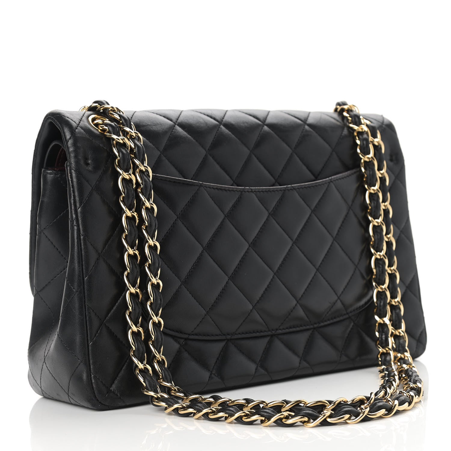 Chanel Lambskin Quilted Jumbo Double Flap Black 3 of 19