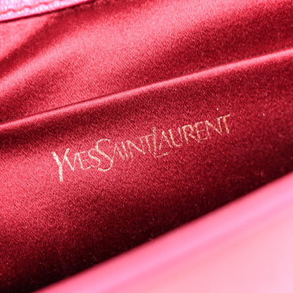 Saint Laurent Calfskin Classic Y Ligne Clutch Fuchsia 6 of 11