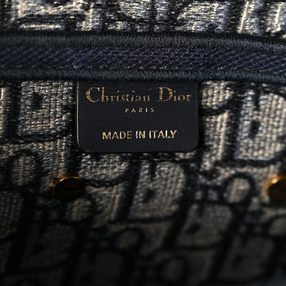 Christian Dior Oblique Embroidered Saddle Bag Blue 6 of 10