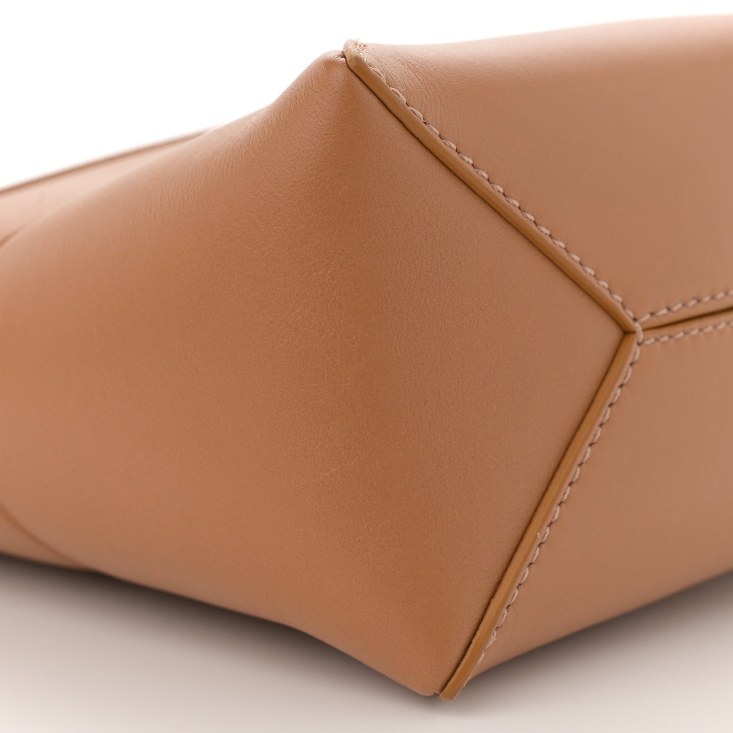Shiny Calfskin Mini Puzzle Fold Tote Warm Desert