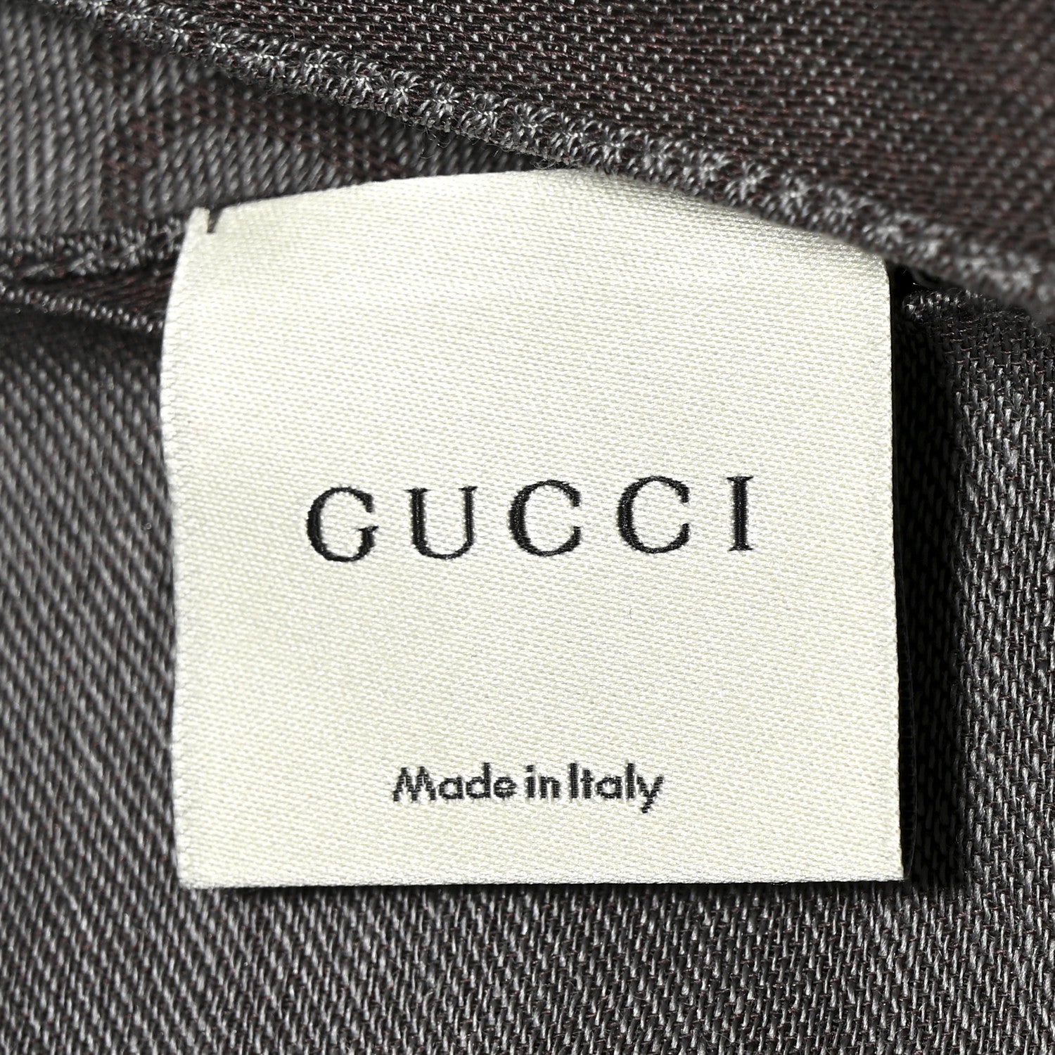 Gucci Wool Silk GG Monogram GGNat Scarf Anthracite 4 of 4