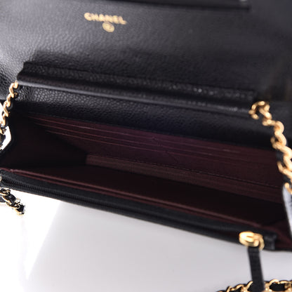 Chanel Caviar Quilted Wallet On Chain WOC Black 5 of 9