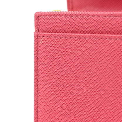 Prada Saffiano Triangle Wristlet Wallet Peonia 8 of 10