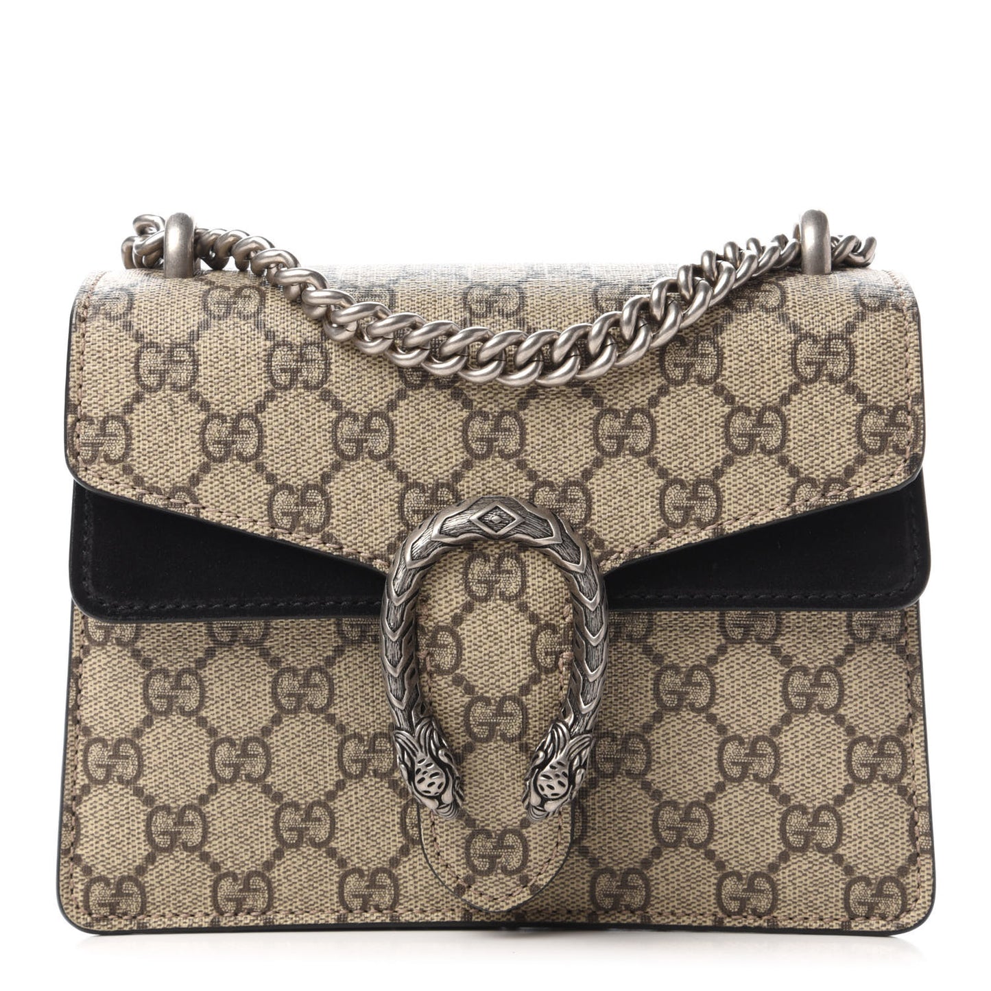 GG Supreme Monogram Mini Dionysus Shoulder Bag Black