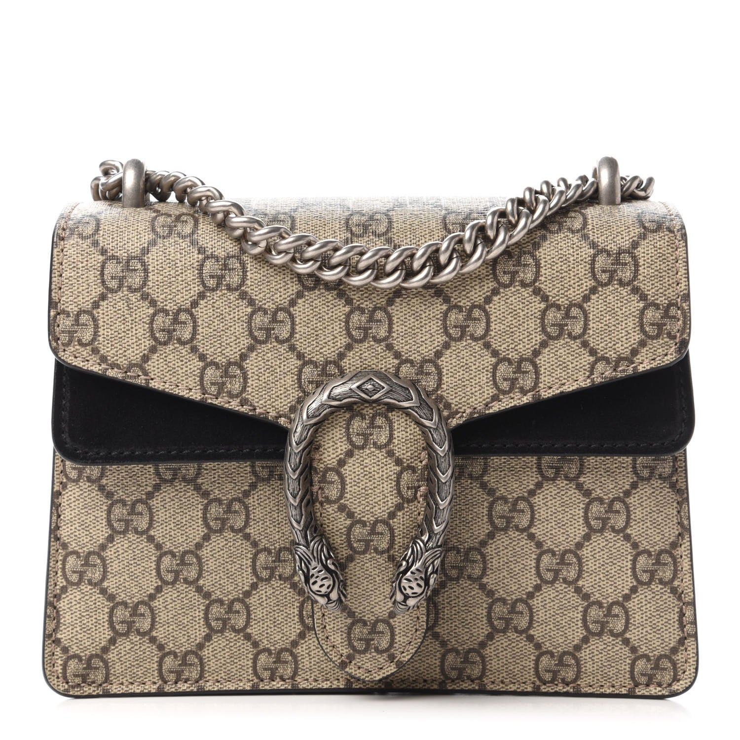 Gucci GG Supreme Monogram Mini Dionysus Shoulder Bag Black 1 of 11