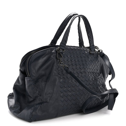 Bottega Veneta Nappa Intrecciato Shoulder Bag Dark Navy 3 of 13