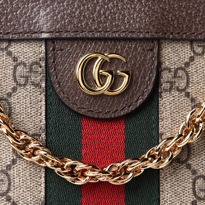 Gucci GG Supreme Monogram Web Small Ophidia Chain Shoulder Bag Brown 8 of 10