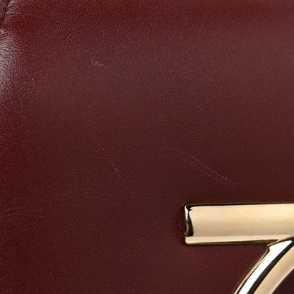 Salvatore Ferragamo Calfskin Small Vela Flap Bag Wine 14 of 17