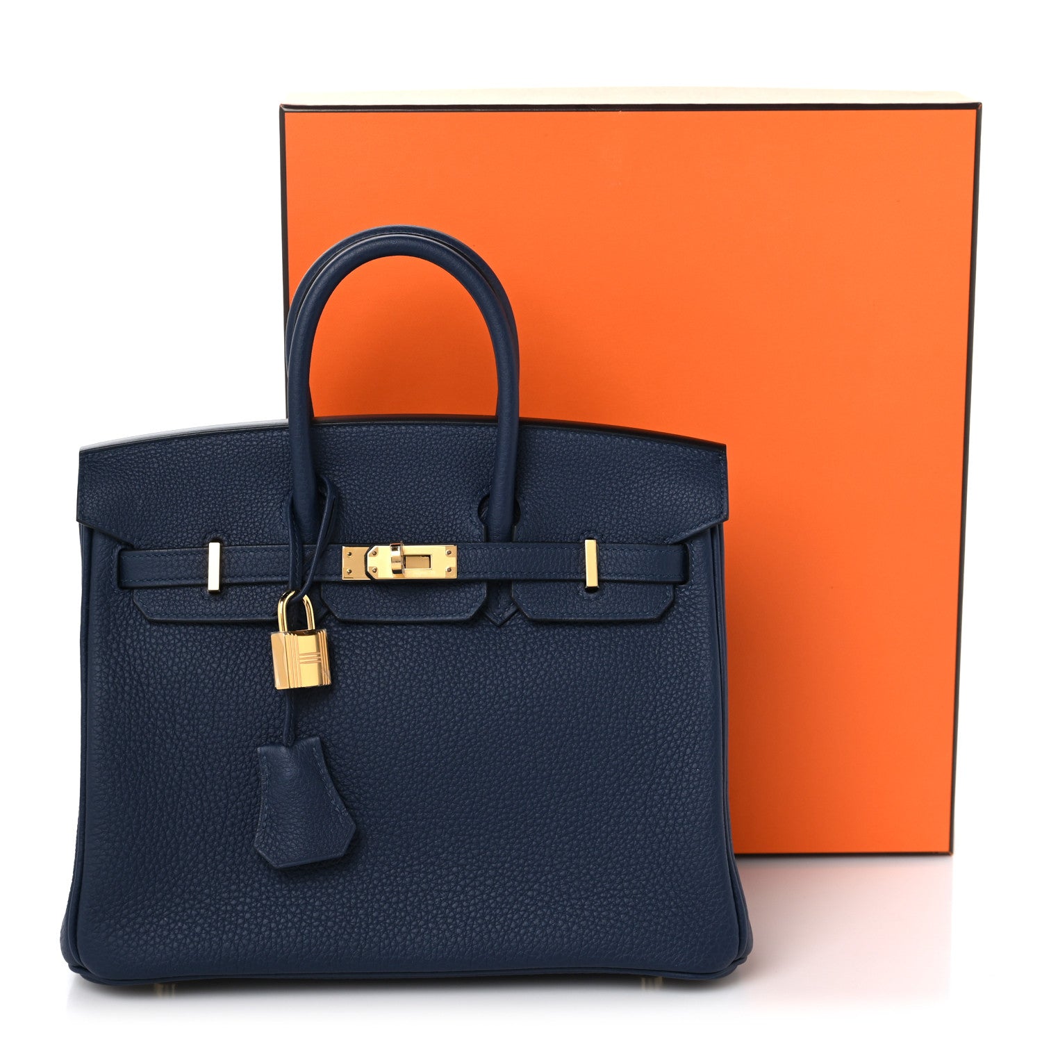 Hermes Togo Birkin 25 Bleu Abysse 12 of 12