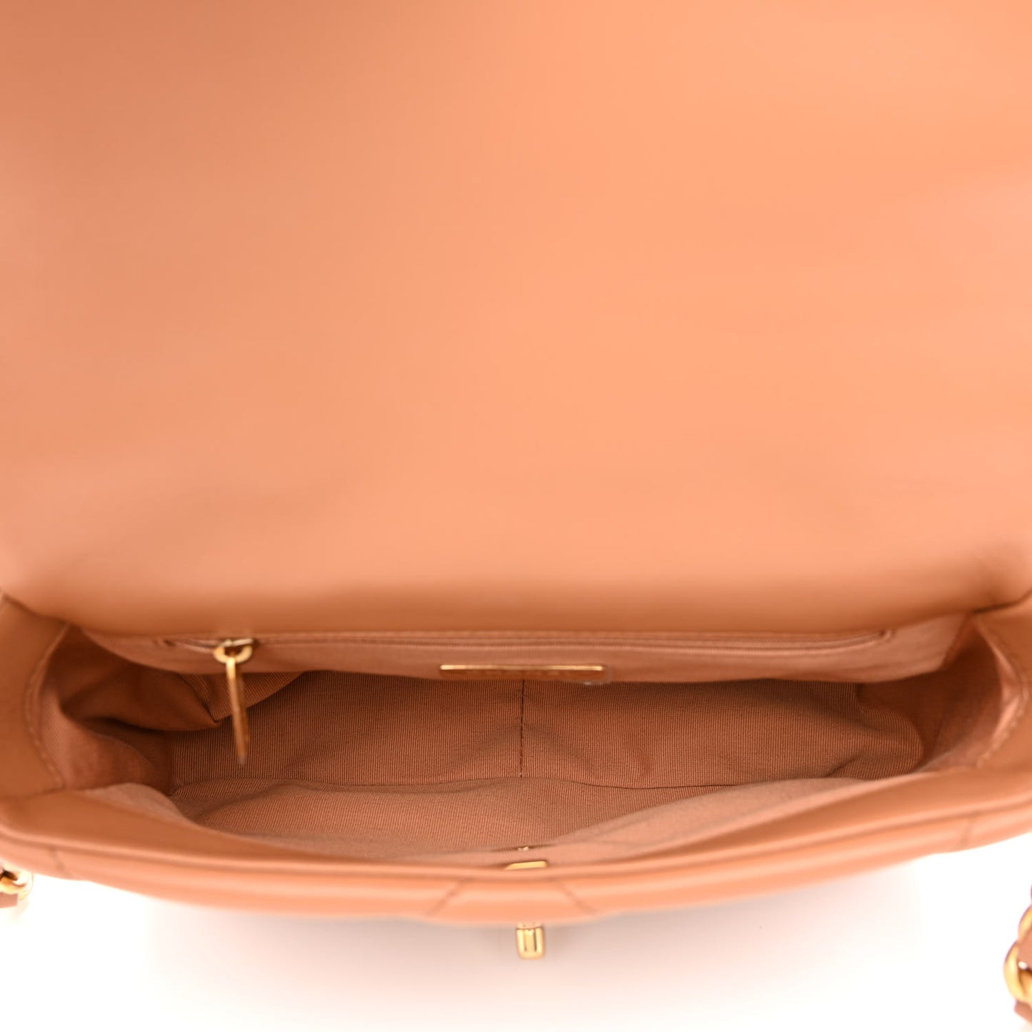 Lambskin Quilted Medium Chanel 19 Flap Brown