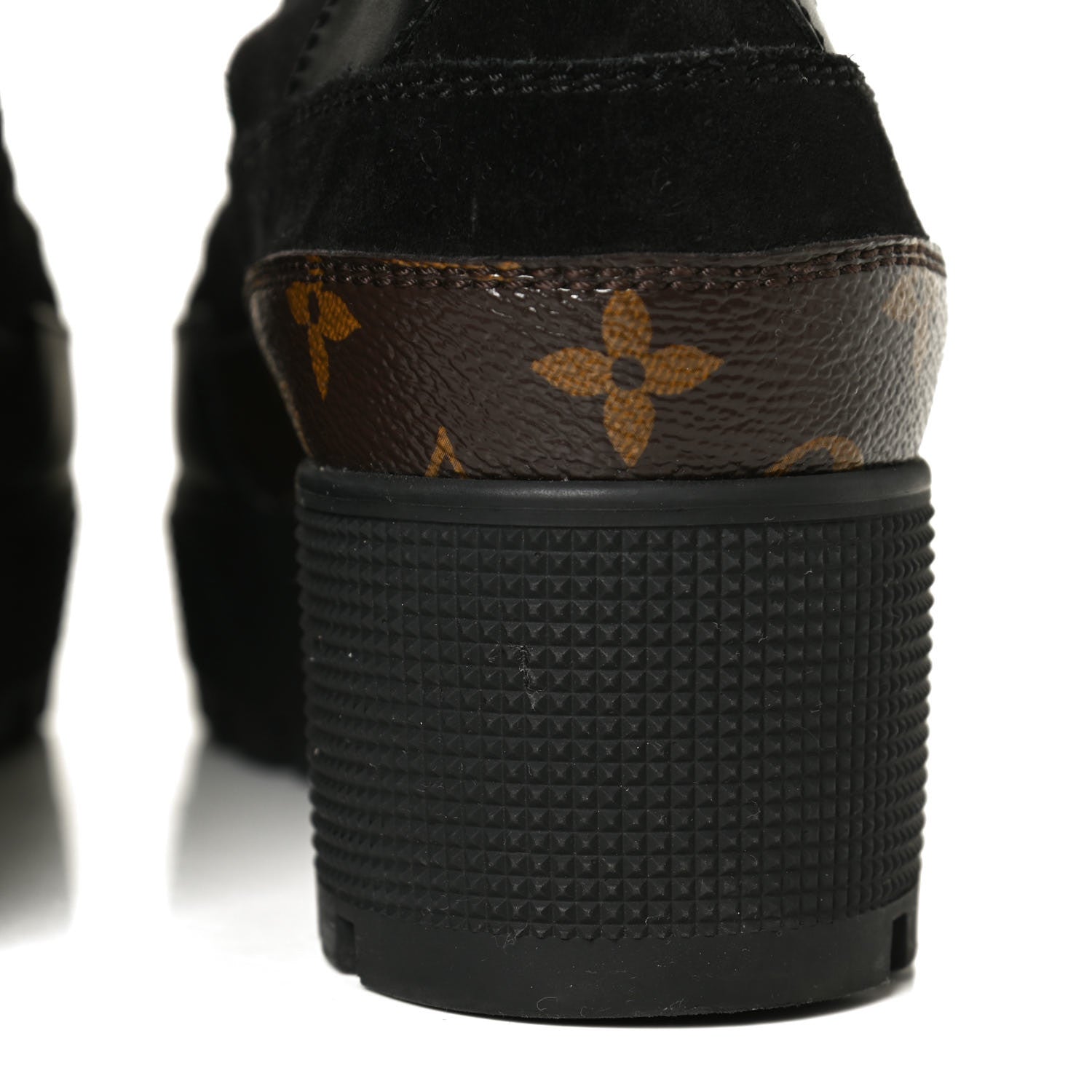 Louis Vuitton Suede Calfskin Monogram Laureate Platform Desert Boots 39 Black 14 of 14